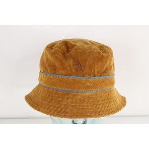 Vintage An Original Penguin Striped Corduroy Boonie Bucket Hat Cap Brown Medium
